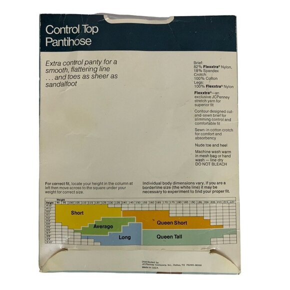 JCPenney Super Shaper Control Top Pantyhose Navy Blue Size Average - Picture 2 of 3